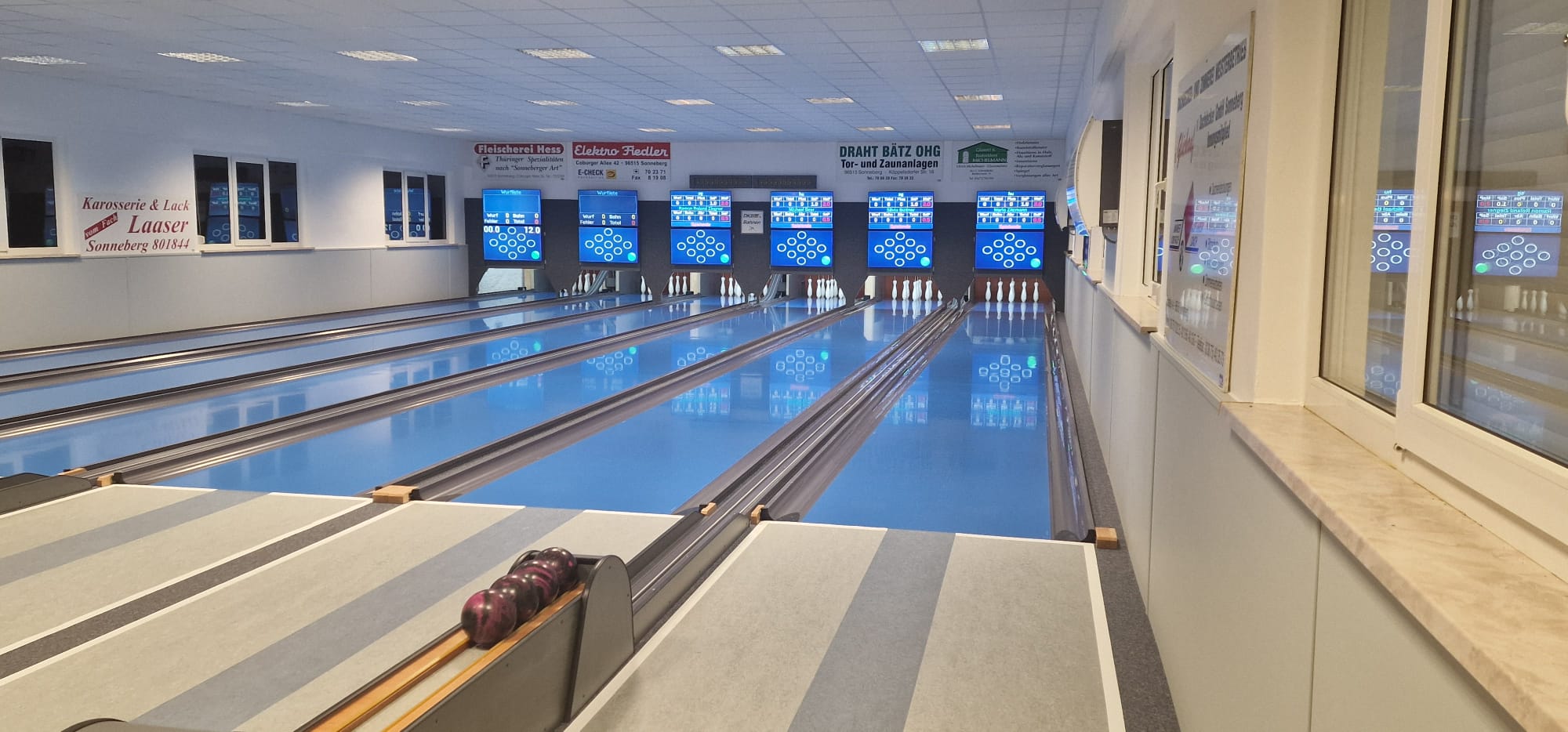 Innenansicht Kegelbahn